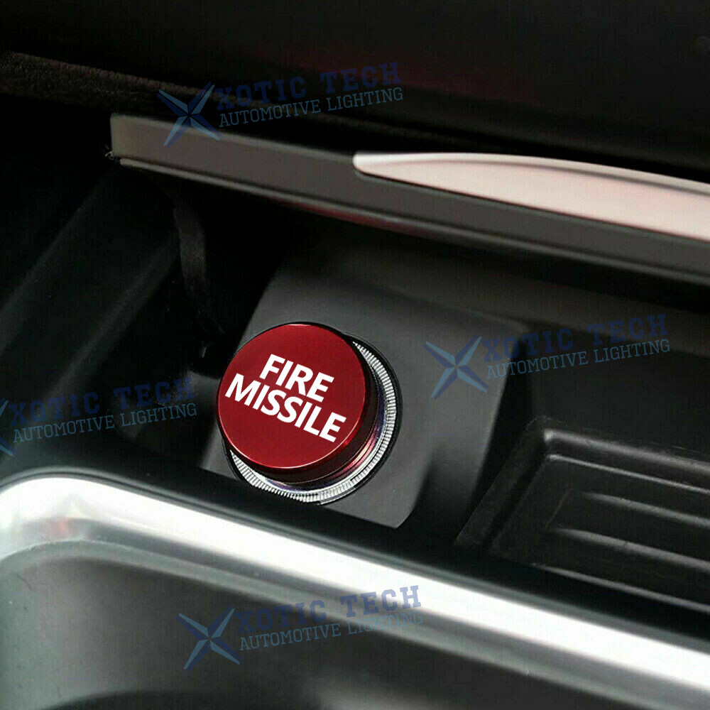 Universal Alloy Fire Missile Button Car Cigarette Lighter Cover 12V Accessories