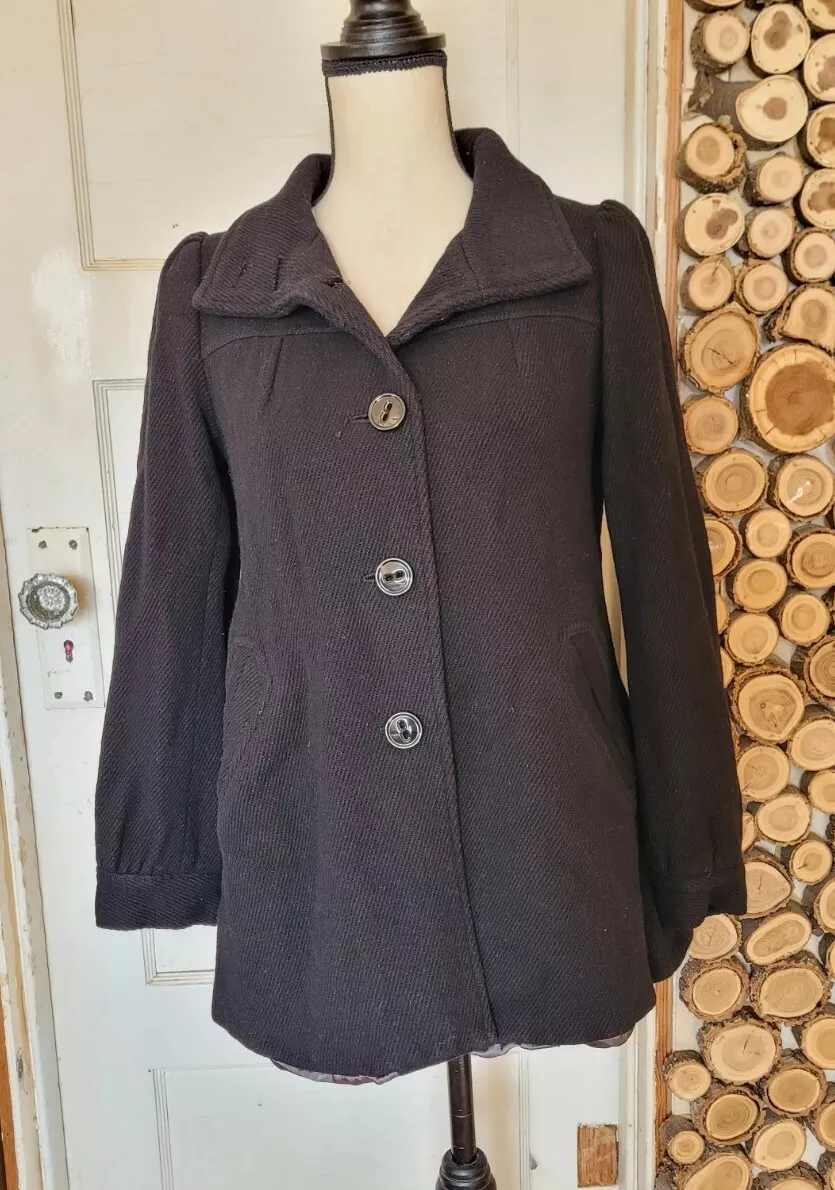H&m black shop coat womens
