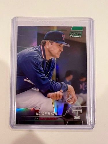 2022 Topps Stadium Club Chrome #23 Nolan Ryan Texas Rangers Baseball Trading Card - Collectible MLB Chrome Card