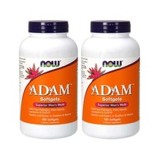 NOW ADAM Men's Multi Vitamin Softgels 180 Count Pack of 2 Gluten Free Keto