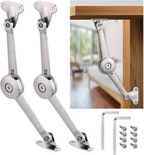 2-Pack Heavy Duty Lid Support Hinges Soft Close Hinge Fit for Cabinet, Wardrobe