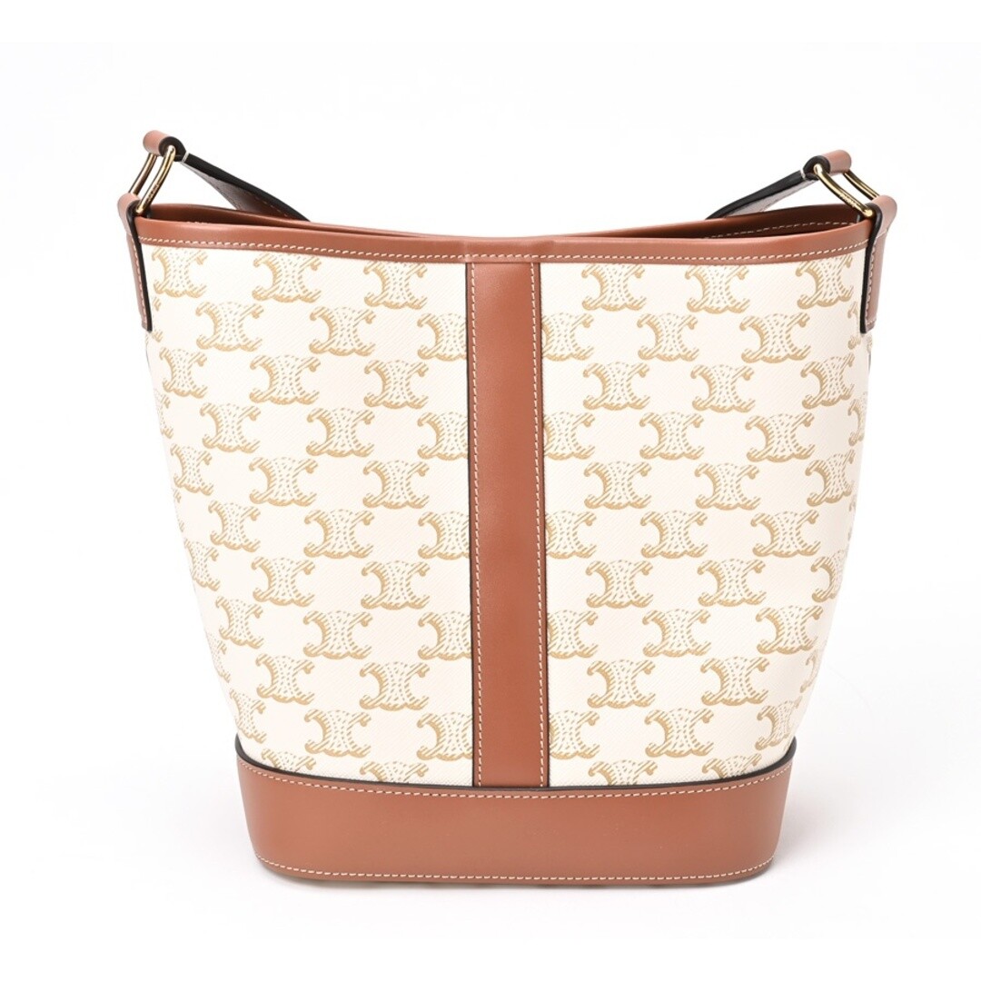 【CELINE】TRIOMPHE SMALL BUCKET BAG Women's Small bucket in Triomphe canvas and calfskin