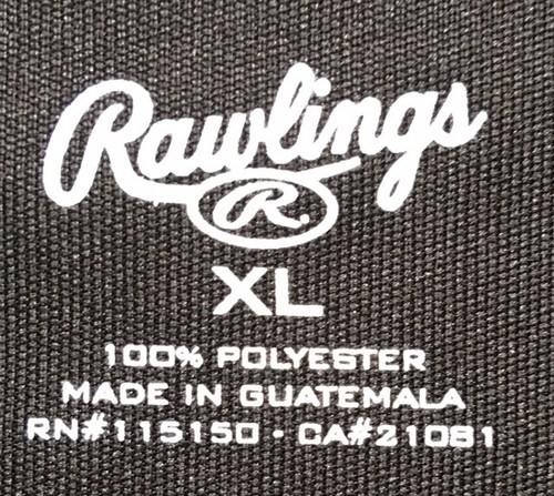 NWT Men's Rawlings Athletic Shirt Size XL Short Sleeve Crew Neck Pullover Black - Picture 2 of 6
