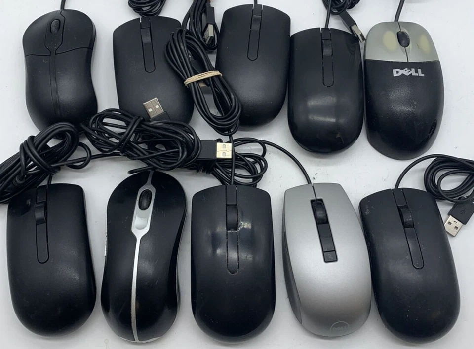 Mixed Lot of 10 Dell USB Optical Mouse w/ Scroll Wheel FREE SHIPPING - Image 4 of 4