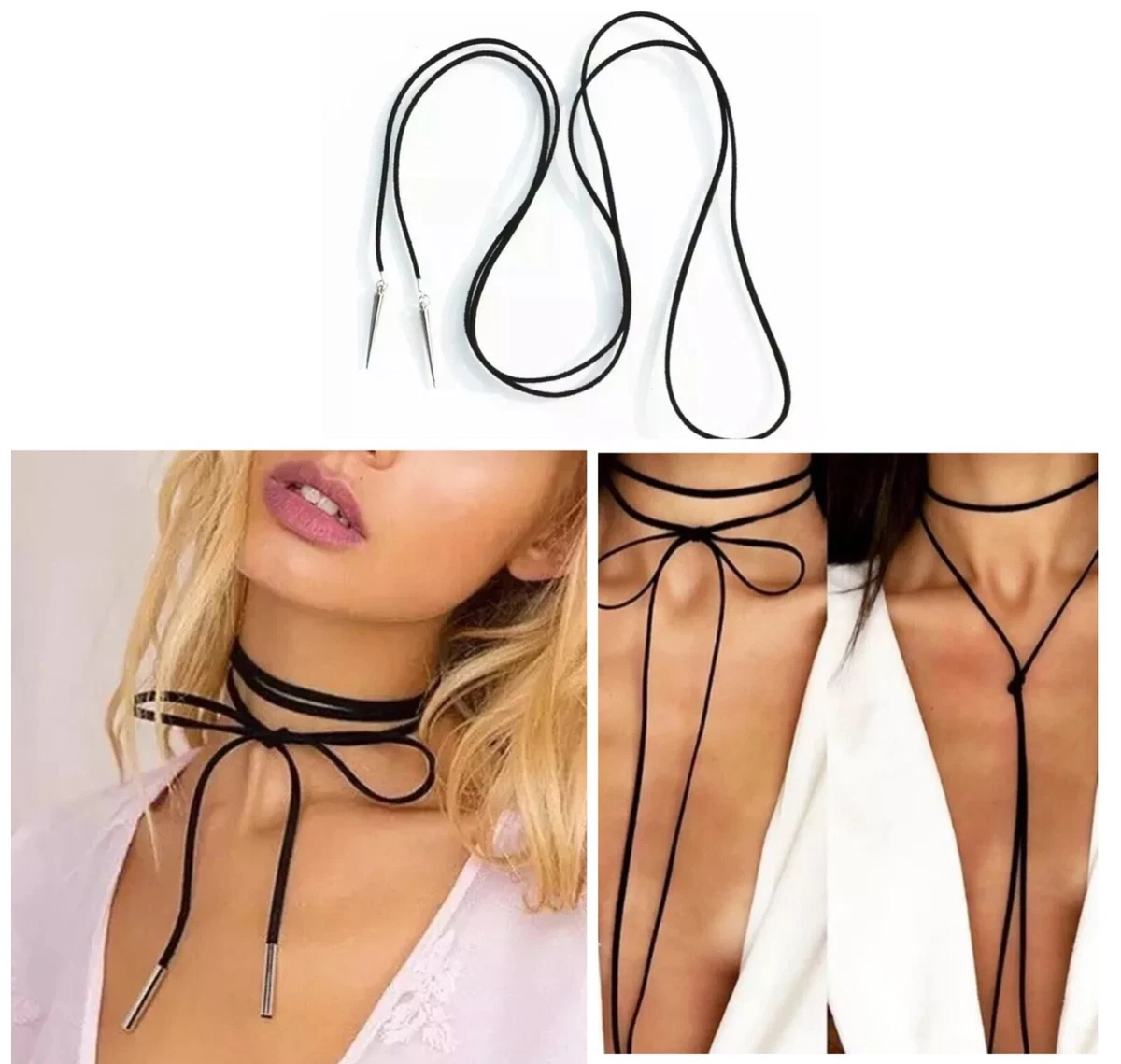 Black wrap best sale choker necklace