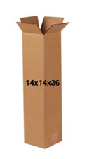 14" x 14" x 36" CARDBOARD BOX - 200 lb - 5 BOX BUNDLE - TALL
