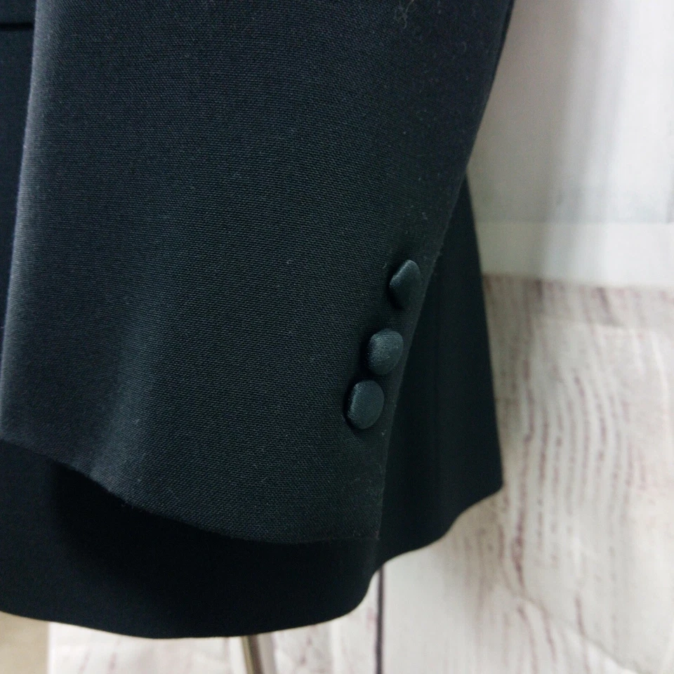 After Six 40S 1 Button Black Tuxedo Suit Blazer  - Image 3 of 4