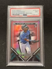 2022 Topps Finest “Finest Rookies” Julio Rodríguez Red 1/5 PSA 9