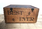 Vintage Best Ever Long Filler Wood Tobacco Cigar Box -Metal Hinges — photo 4
