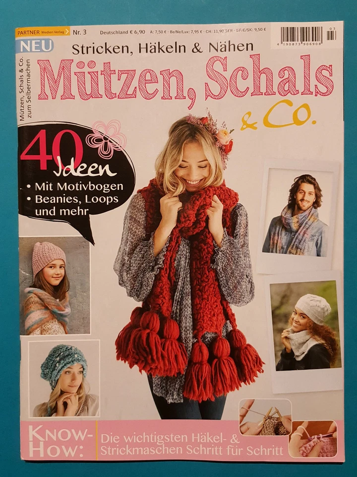 Mützen, Schals & Co. Stricken, Häkeln & Nähen. Nr.3 2017 ungel. 1A absolut TOP - Bild 1 von 1