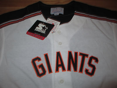 Starter SAN FRANCISCO GIANTS Button-Down Baseball (MED) Jersey w