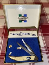 Vtg CAMILLUS-American Wildlife Series-4th Edition-Fighting Bass-Pocket knife-NIB