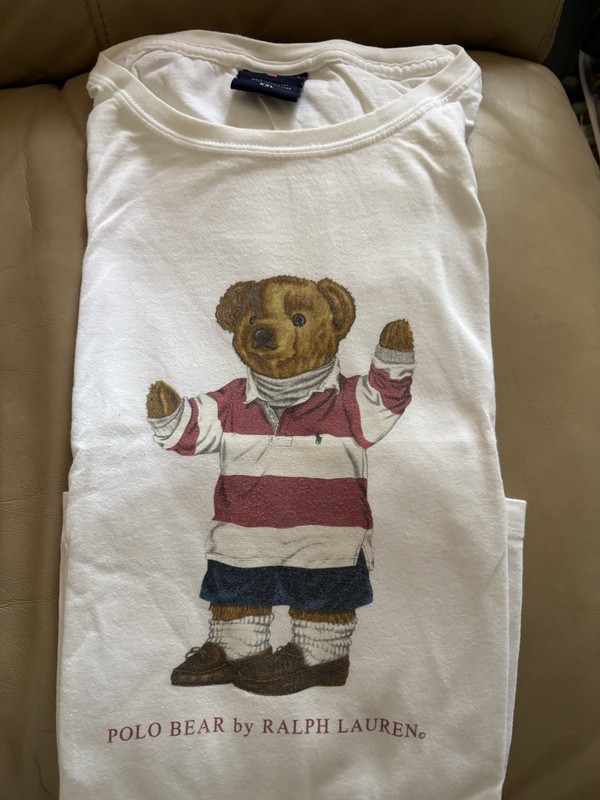 Vintage Polo Ralph Lauren Preppy Bear Tee Sz XXL