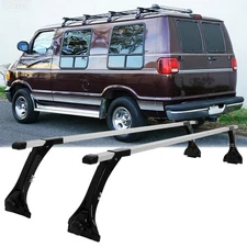 For Dodge B1500 B2500 B3500 Van 4 Bars Ladder Roof Rack Cross Bar Cargo Kayaks