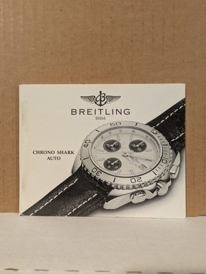 BREITLING WATCH MANUAL Chrono Shark Auto INSTRUCTION BOOK GUIDE BOOKLET SWISS