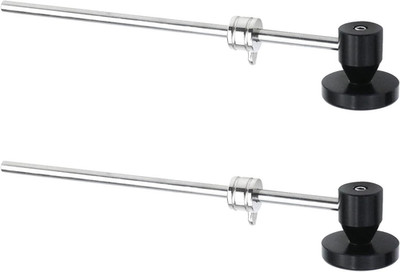 2Pcs Bass Drum Pedals, Black Beater Aluminum Alloy Hammer Head Percussion Instru