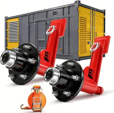 2-Pack 6-Lug Shipping Container Wheel Kit, 8800Lbs for 20ft-40ft Containers | 10