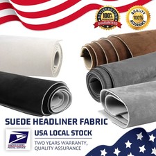 3MM Black Suede Headliner Fabric 78"x60" Foam Backed for Car Inner Roof Repair