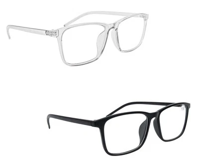 FADS & FASHIONS Dünne & leichte Lesebrille groß gerahmt 52 x 44 mm Retro Metallscharniere DX73