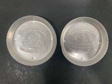 Vintage  Stanhome Stanley Home Products Aluminum Beverage Coasters Lot of 2