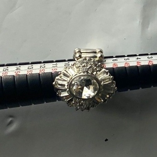 Sparkling Cocktail Ring Statement Flower Design s… - image 1