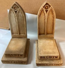 2 RARAS 1908 El Dios de las Cosas Como Deberían Ser Estatua Billiken y Arco Gótico