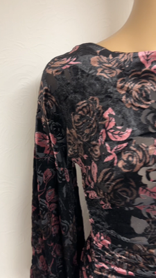 chinese dress ladies Restocked! Confidence in Sunshine Plus-Size Long Sleeve Black Floral Maxi Dress Medium