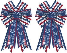 2Pcs USA 250Th Anniversary Wreath Bow 250 Years Patriotic Bows for Wreaths, Star