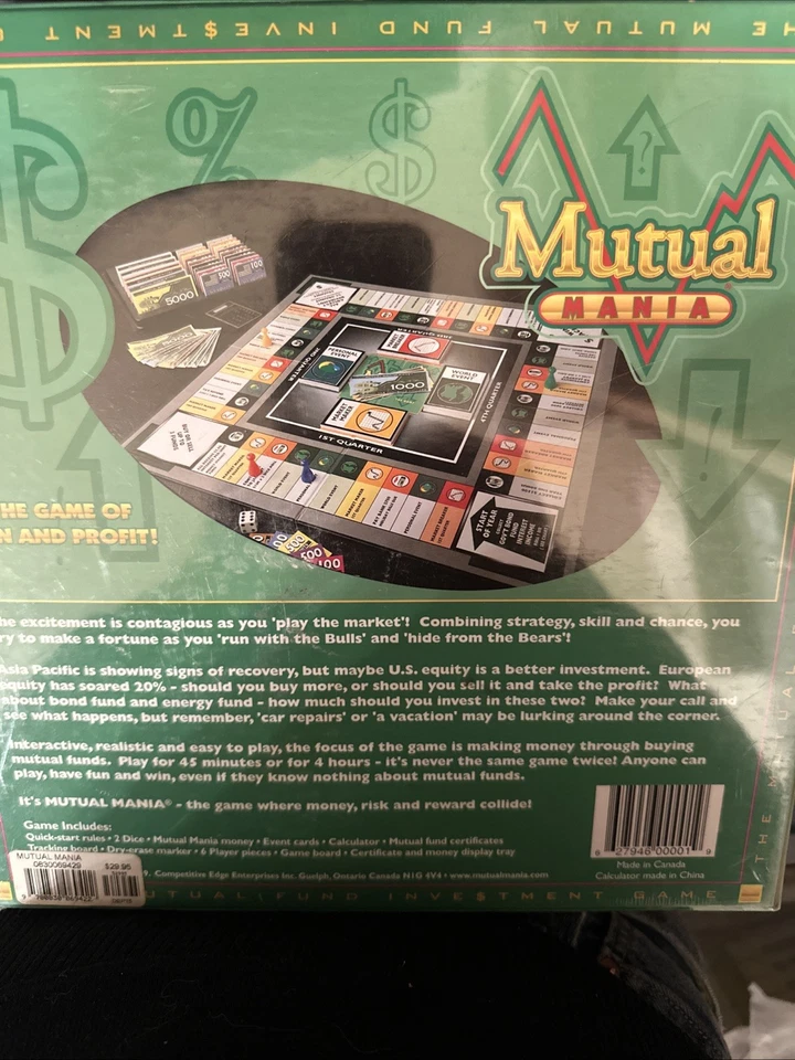 Mutual Mania Board Game Of Fun And Profit Financial Learning Activity Sealed - Image 2 of 2