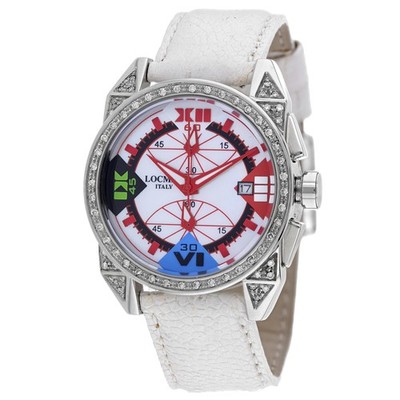 Locman Women's Diamond Cavallo Pazzo Mother of Pearl Dial Watch - 161MOPRDDC/WH