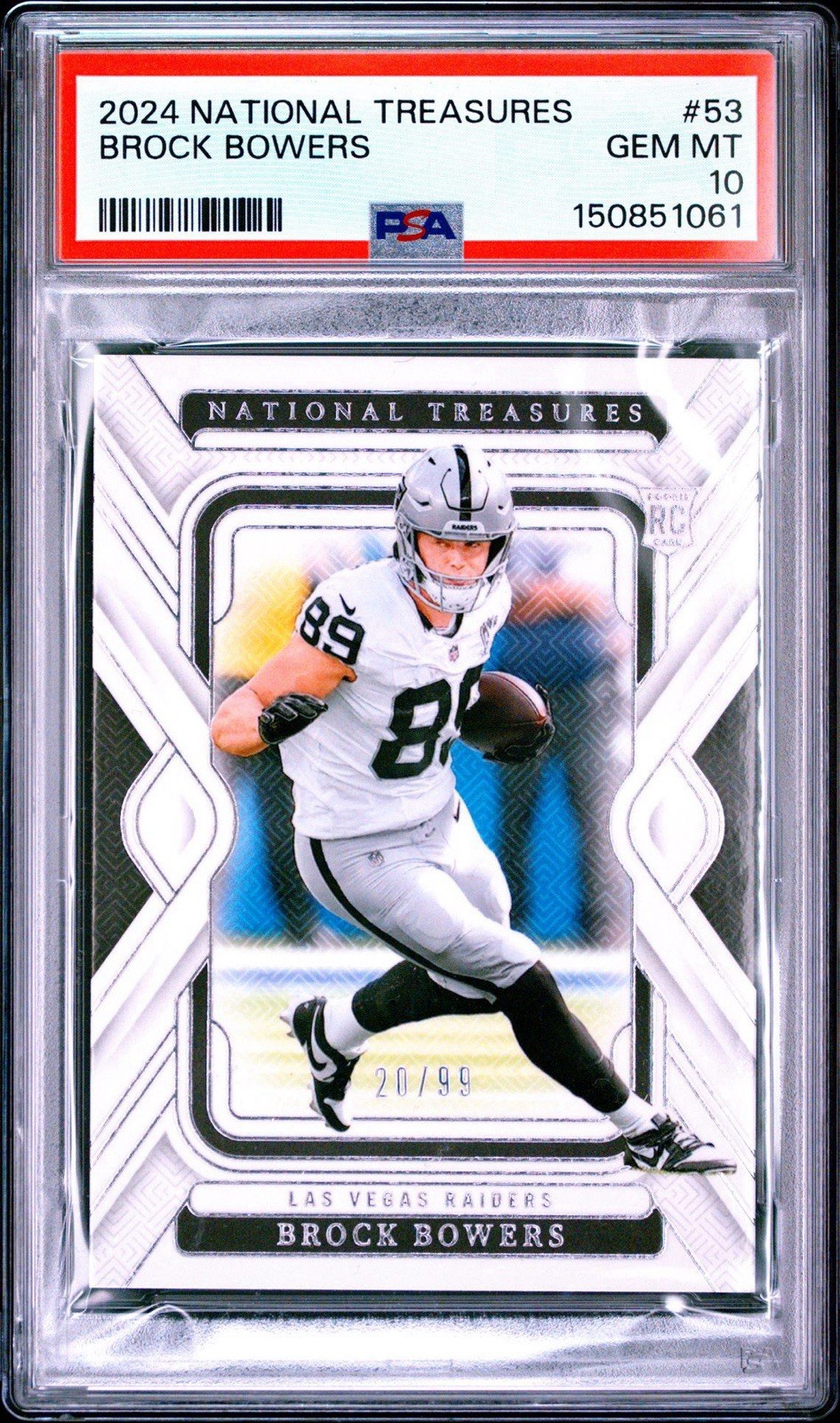 Brock Bowers Panini National Treasures #53 Base