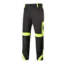 Hi Vis Mens Work Trousers Knee Pads Multi Pockets Workwear Combat Style
