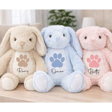 Personalised Pet Dog Teddy Bear, Soft Plush Rabbit Toy Custom Name, Puppy Gift