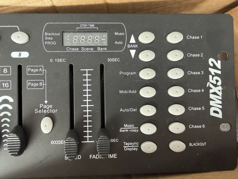 DMX-192 DMX512 512-Channel DMX Stage Lighting Controller, Blackout, Sound