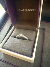 Beaverbrooks Round White Diamond Platinum Engagement Ring Size L