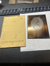 138 Art Etching ENGRAVING COPPER PLATE ABRAHAM LINCOLN  PORTRAIT HEAD BUST OLD