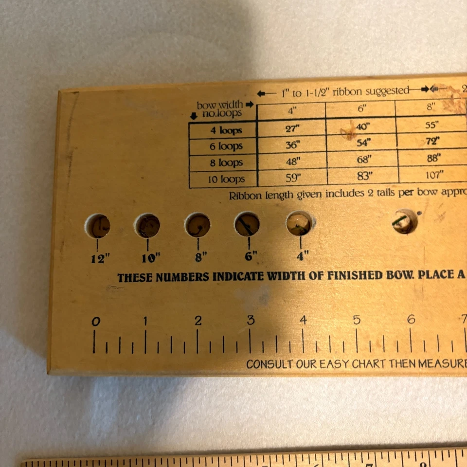 Variety Super Pro Bow Maker Wood Tool w/ Instructions Holiday Floral Craft Decor - Image 2 of 4