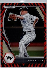 2021 Panini Prizm Draft Picks #PDP24 Ryan Cusick Tiger Stripes Prizm #/99 SSP