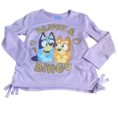 Bluey light purple Bluey Bingo heart graphic long sleeve shirt SIZE 2T