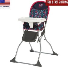Simple Foldable High Chair Booster Seats W/ 3-position Adjustable Tray Outdoor