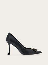 FERRAGAMO WOMEN'S BLACK LAMBSKIN POINTED PUMPS MSRP 960