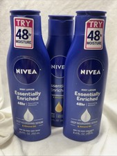 Nivea Enriched Body Lotion Deep Nourishing Serum Almond Oil, 8.4 Oz, Pack of 3