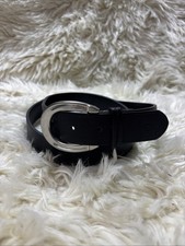 Chaps Black Synthetic Leather Dress Belt - Size M
