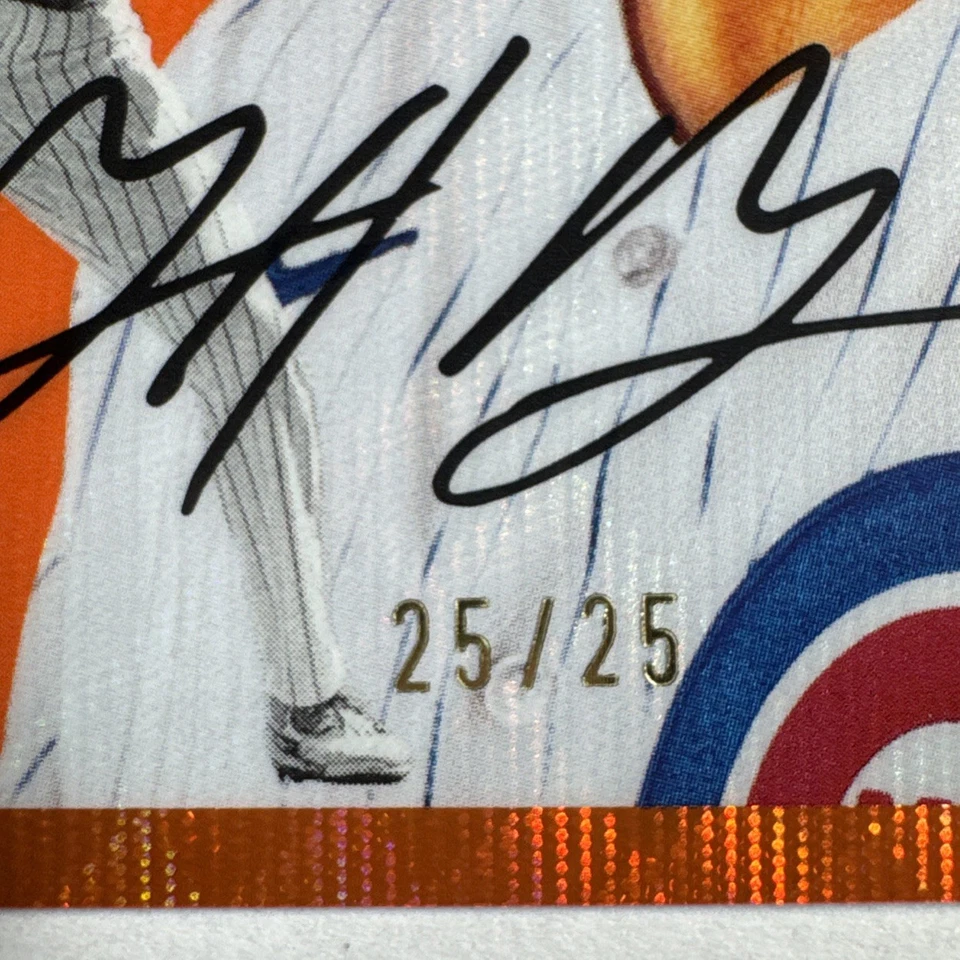 2023 Topps Platinum #139 Matt Mervis RC Orange Wave #25/25   Chicago Cubs - Image 2 of 3