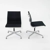2014 Herman Miller Eames Aluminum Group Armless Desk Chair in Black 10x Avail