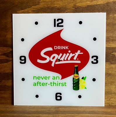 Squirt Square Glass Replacement Face for Pam Clock FREE SHIP