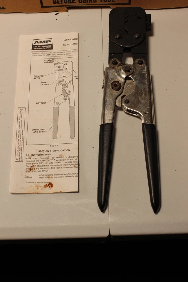 Herramienta de Crimpado AMP 90312-1 para Contactos Amplimite, Trinquete, Caja Abierta Manual Foto 2 de 4
