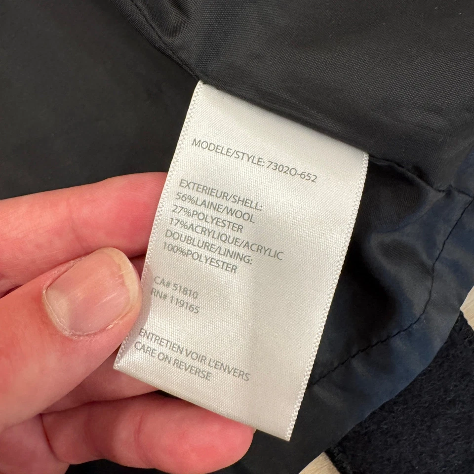 Tribal Wool Blend Leopard Print Belted Coat Jacket Winter Outerwear 4 Black Gray - Image 4 of 4