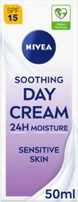 NIVEA Sensitive Day Cream (50 ml), Face Cream and Moisturiser with SPF 15 for S