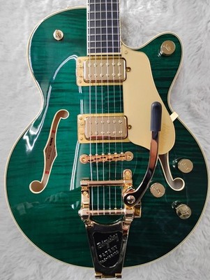 Gretsch Broadkaster JR LX Figured CB Electric Guitar w/Case, Tropic Aura